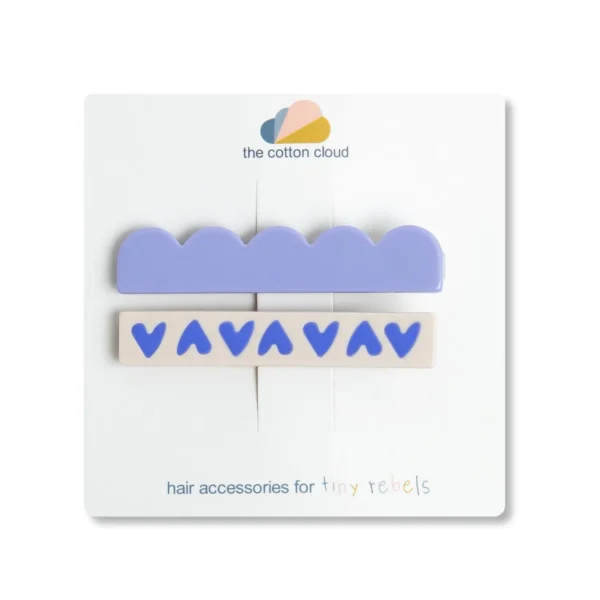 Haarclips 2 stuks - Lila - The Cotton Cloud
