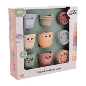 Bioplastic stapel emmers en bekers - Happy World