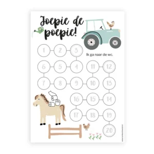 Aftelposter Zindelijk - Boerderij - Nynke Ontwerpt