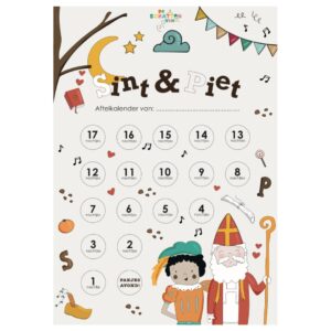A2 Sinterklaas aftelkalender met stickers