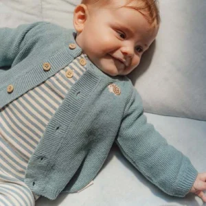 Little Dutch - Newborn Forest Friends - Gebreid vestje Baby blue