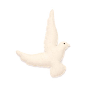 Kick - vilten vogel creme-wit