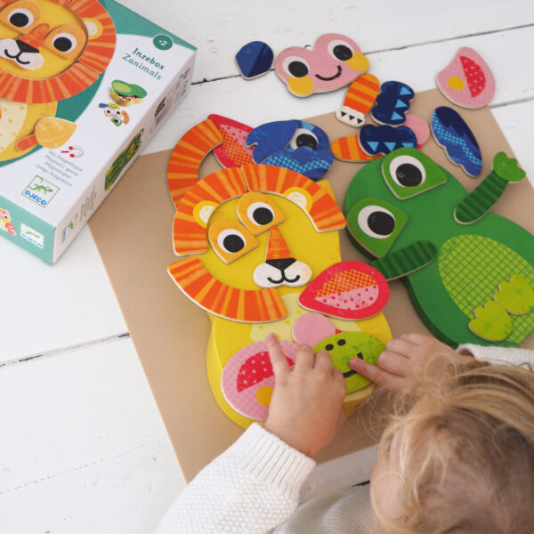 Djeco - Inzebox Mageneetspel Leeuw Zanimals - Afbeelding 3