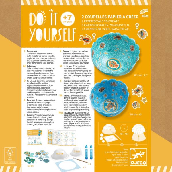 Djeco - DIY Knutselset - Schalen ‘In De Zee’ - Afbeelding 3