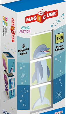 Geomag Magicube Mix & match Ocean animals 3 pcs