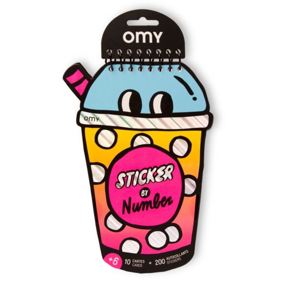 OMY Sticker by Number boek - Bubble Tea