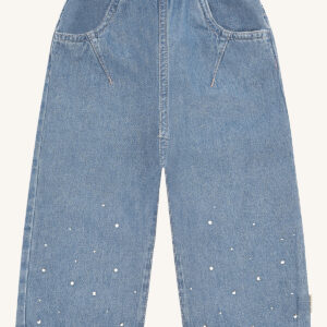 Hust & Claire - Theresa Denim W.Studs Pants - Blue Denim