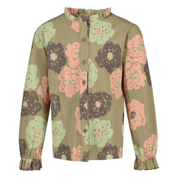 Quapi - Shirt Hava - AOP Green Flower
