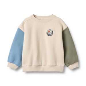 Wheat - Sweatshirt Badge Elliot - 3191 Offwhite