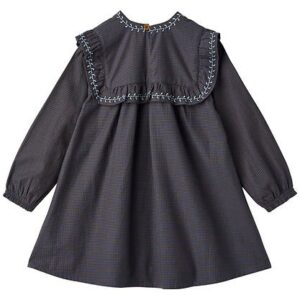 Copenhagen Colors - Checkered Dress - Brown Blue Check