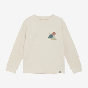 Daily7 - T-Shirt Longsleeve Chest Print - Sandshell