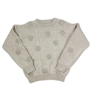 Two You Label - Noah Knitted Flower Jumper | Oat