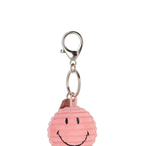 Sleutelhanger Smiley Corduroy 4,5cm - Bubblegum Pink