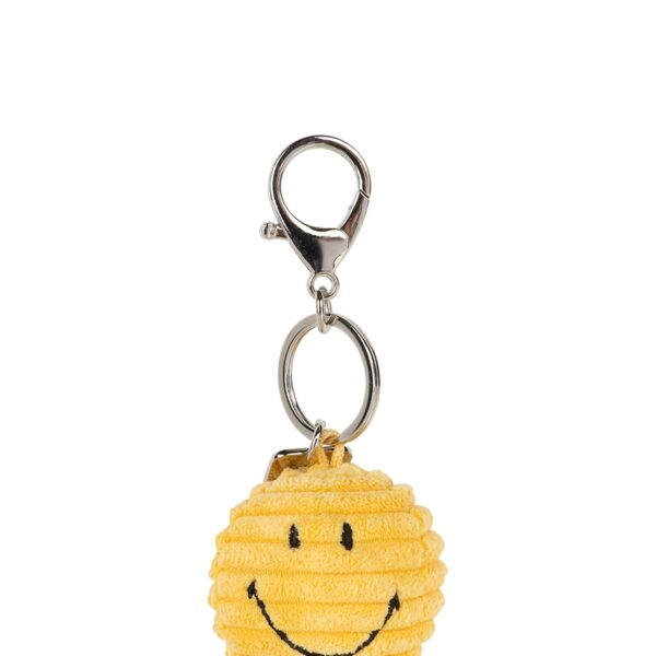 Sleutelhanger Smiley Corduroy 4,5cm - Yellow