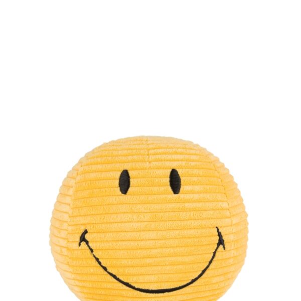 Smiley Corduroy knuffel 13cm - Yellow
