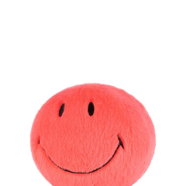 Smiley Fuzzy knuffel 13cm - Bright Coral