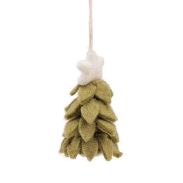 Sjaal met verhaal - Hanger Kerstboom Lichtgroen