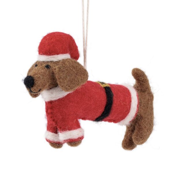 Sjaal met verhaal - Hanger Teckel Kerstman