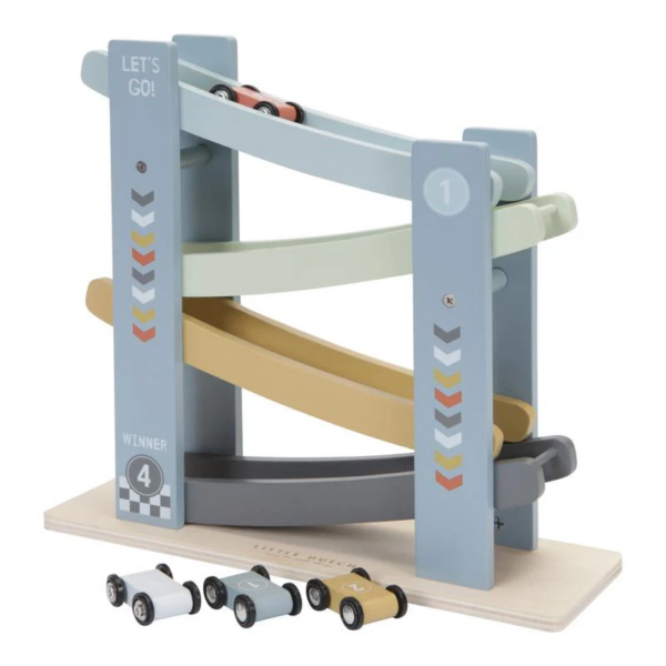 Little Dutch - Houten autobaan - Blauw