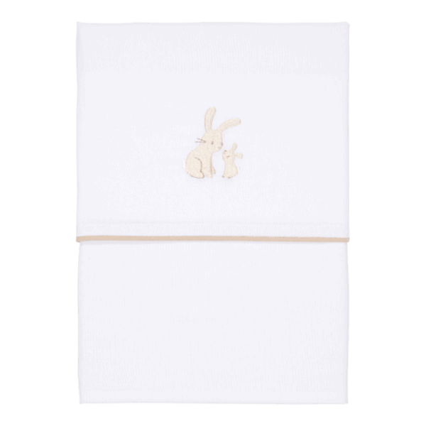 Little Dutch - Ledikantlaken Baby Bunny geborduurd