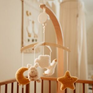 Little Dutch - Houten muziekmobiel - Beige