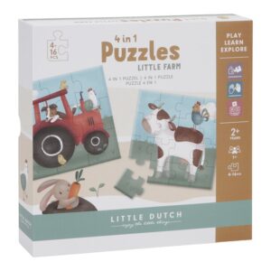 Little Dutch - 4 in 1 puzzel Little Farm
