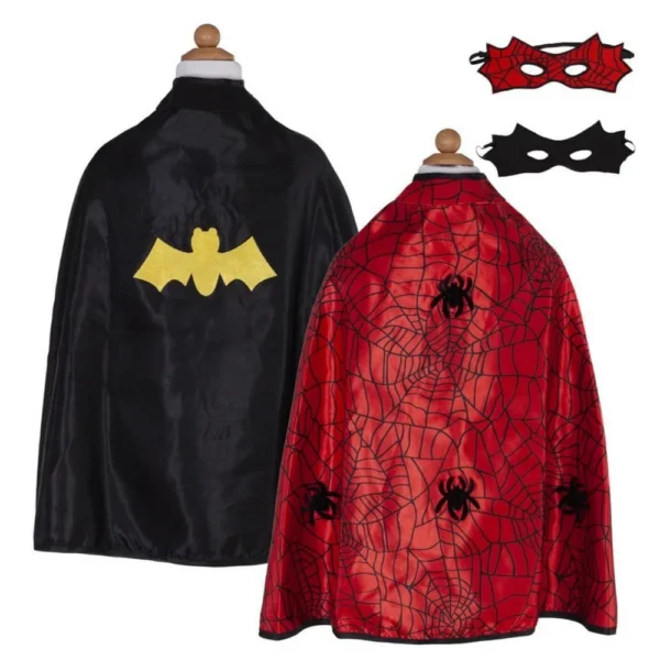 Great Pretenders - Reversible Spider And Bat Cape With Mask