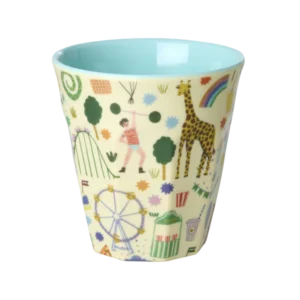 Rice - Melamine Cup With Mint Fun Fair Print - Medium - 250 Ml