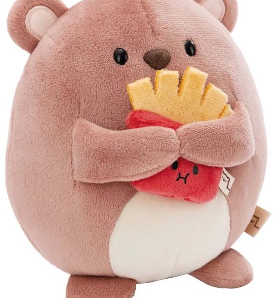 NICI - Knuffel Beer Nomo 27Cm Met Frietjes