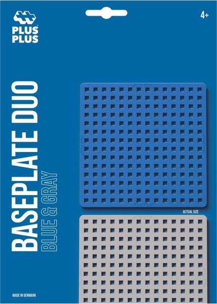 Plus-Plus - Bouwplaat Blauw/Grijs: 2 Stuks (3840)