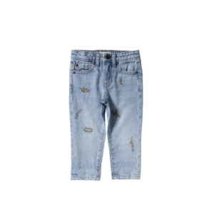 Your Wishes - Tapered Embro Jeans  - Faded Blue
