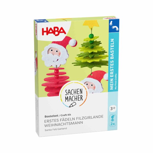 HABA - Bastelset - Vilten Kerstman Rijgen
