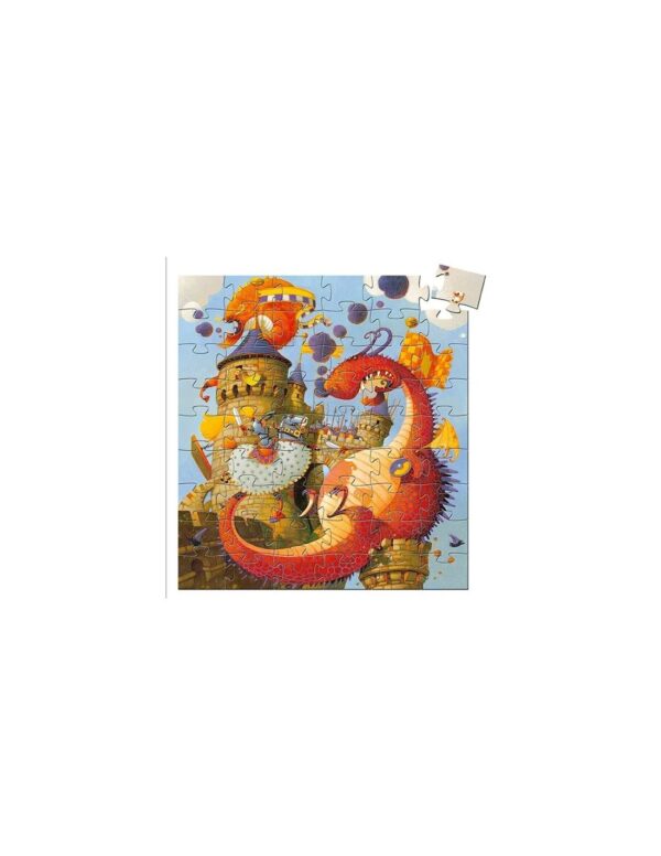 Djeco - Puzzel - Dappere Ridder En De Draken - 54 Stuks - Afbeelding 2
