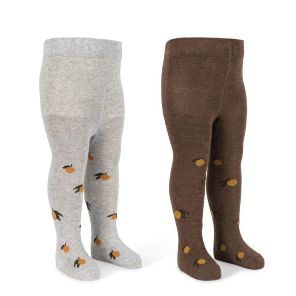 Konges Sløjd - 2 Pack Jaquard Tights Lemon - Lemon