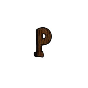 Chocoladeletter P patch (3,5 x 5 cm)