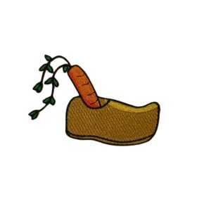 Klomp met wortel patch (5 x 6,4 cm)
