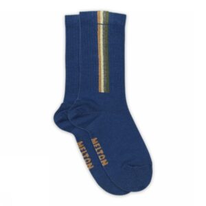 MELTON - Vertical Stripes Socks - True Blue