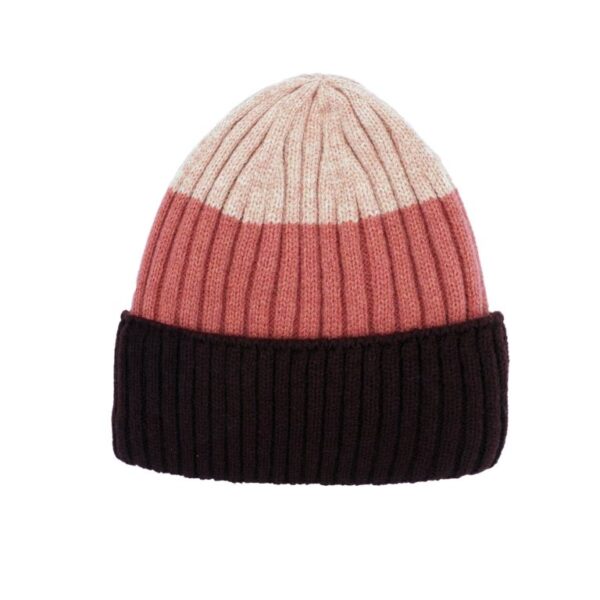 Maximo - Beanie - Gestreept Cassis/Multicolor (51-53)