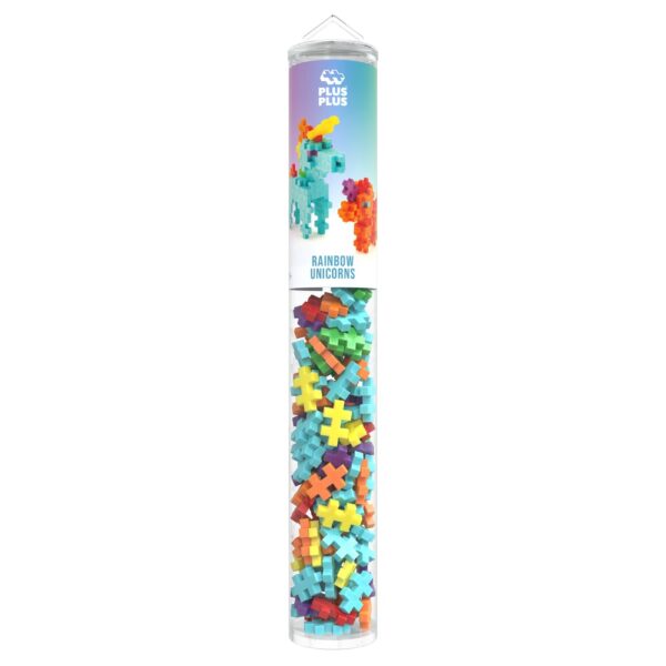 Plus-Plus - Rainbow Unicorns 100 Pcs Tube (4372)