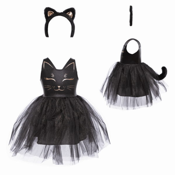 Great Pretenders - Black Cat Dress with Headband, SIZE US 5-6