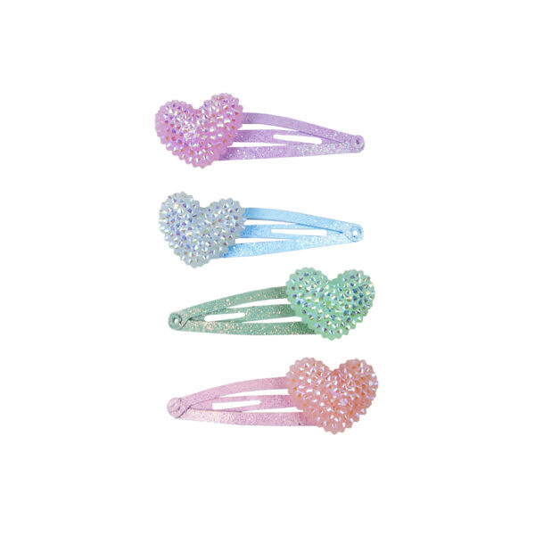 Great Pretenders - Sparkle Heart Bobble Hairclip Set (4 pcs)