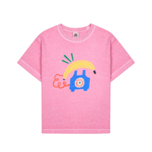 Jelly Mallow - Banana Telephone Pigment T-Shirt - Pink