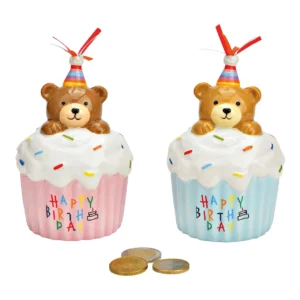 Spaarpot cupcake Happy Birthday