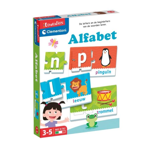 Clementoni educatief alfabet puzzelspel voor kinderen 3-5 jaar met letters en afbeeldingen