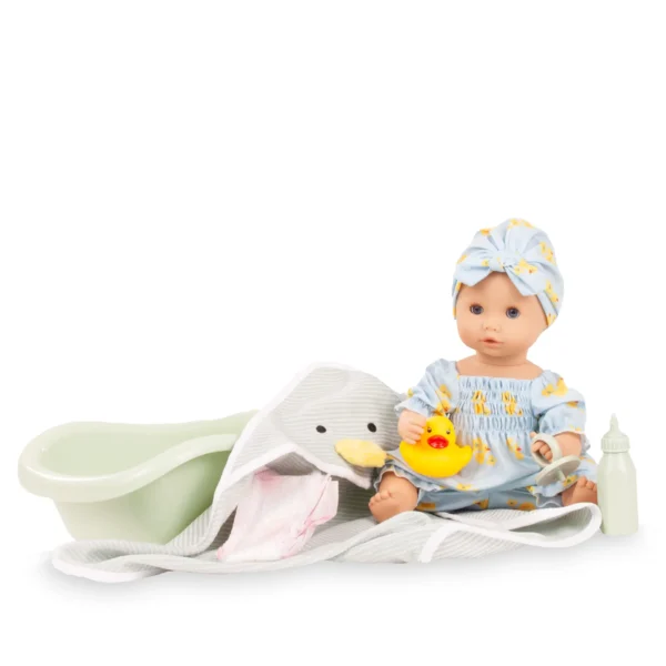 Götz - Sleepy Aquini, "Little Duck", zonder haar, slaapogen, 33 cm (Inhoud: 9-delig)