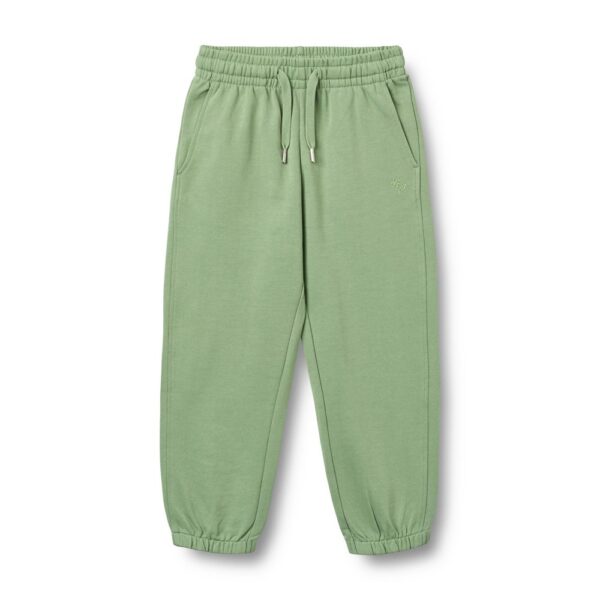 Mintgroene joggingbroek voor kinderen met elastische tailleband en koordsluiting