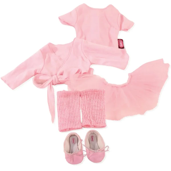 Roze balletoutfit voor poppen met vestje, tutu, beenwarmers en balletschoenen van Götz