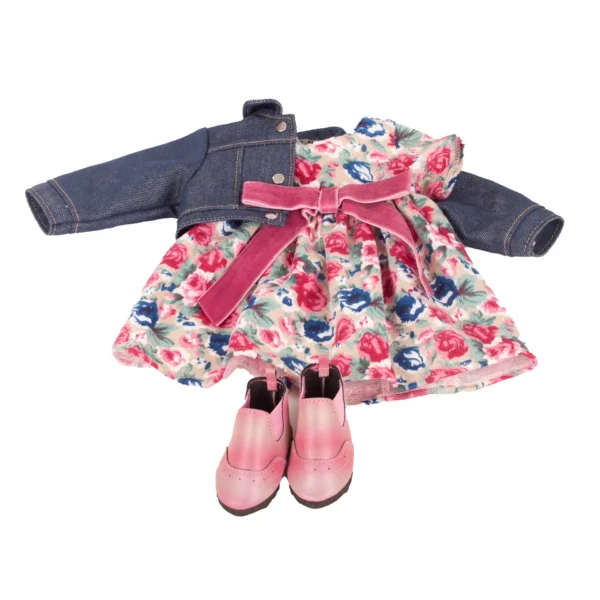 Götz - Boutique, combi "Denim Rose", staanpoppen 45-50 cm (Inhoud: 4-delig)