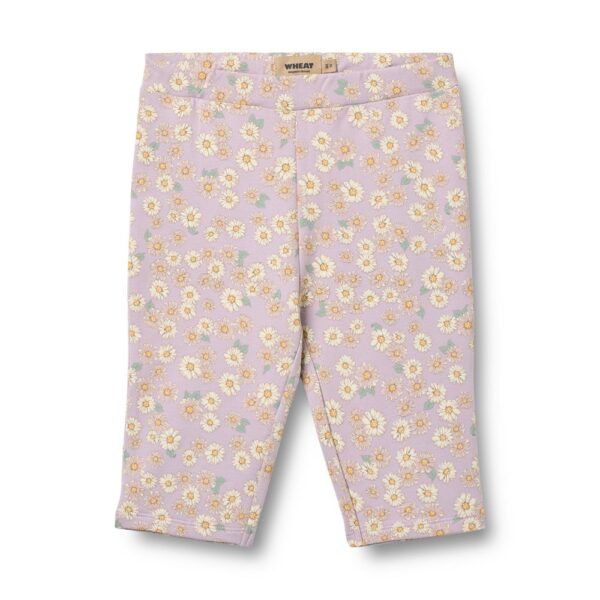 Lila kinderlegging met wit-geel madeliefjesmotief van het merk Wheat