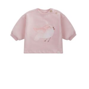 Petit Maison - Ker Sweater With Chest Print - Pastel Pink